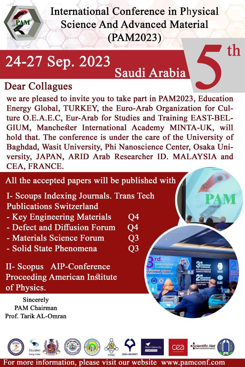 The 5th International Conference on Physics and Advanced Materials (PAM2023)